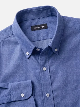 Schlichtes blaues Flanell Hemd
