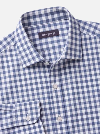 Karierte Blau Flanell Hemd