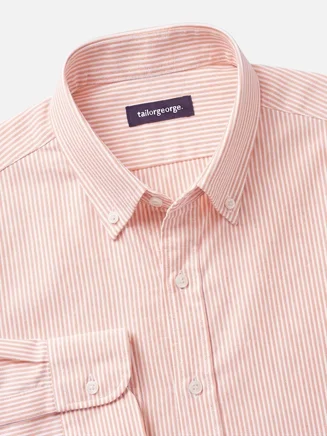 Gestreifte Orange Oxford Hemd